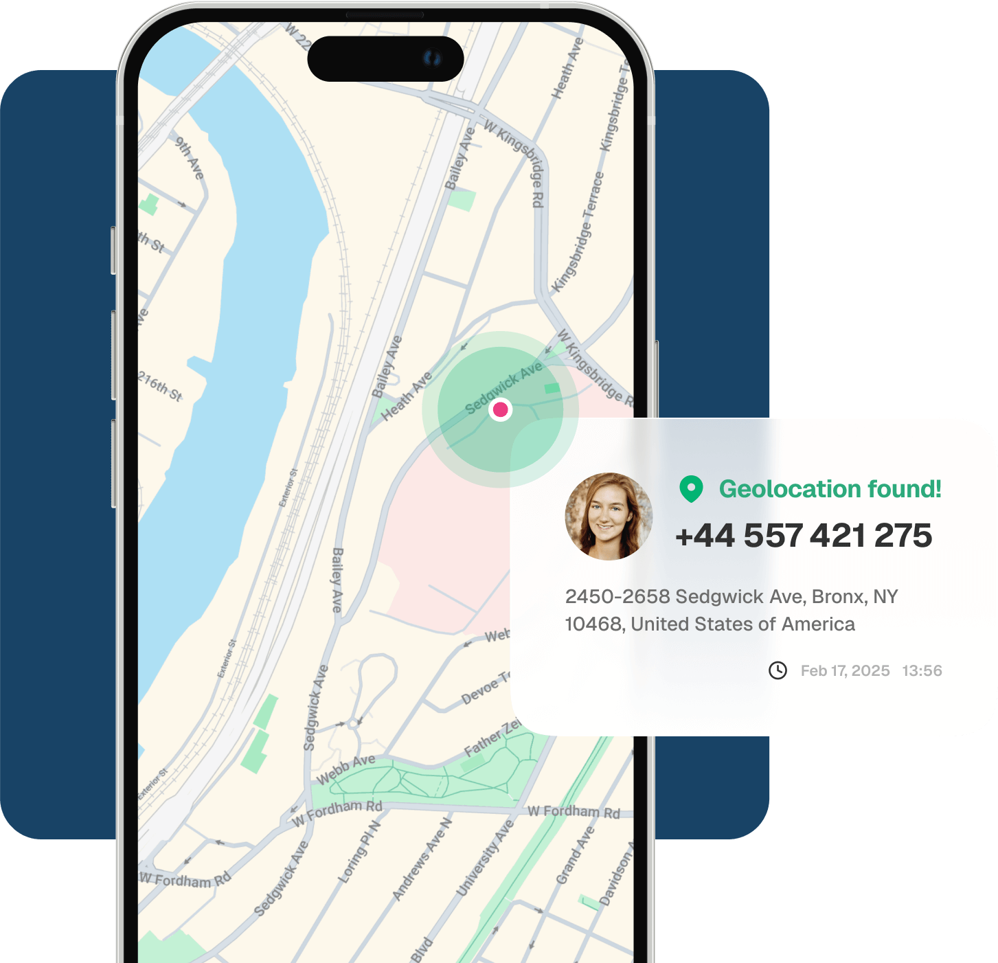 Hero image showing family safety app on a smartphone